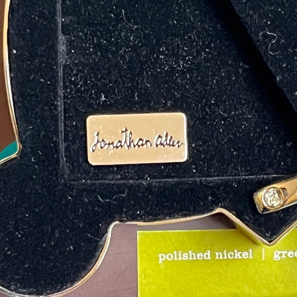 Jonathan Adler French Curve green enamel and polished nickel picture frame - Picture 9 of 15